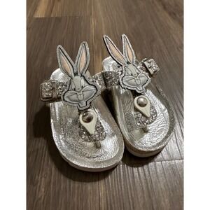 Master of Arts x Looney Tunes Sandals Kids 22/US 6 Silver Bugs Bunny Glitter